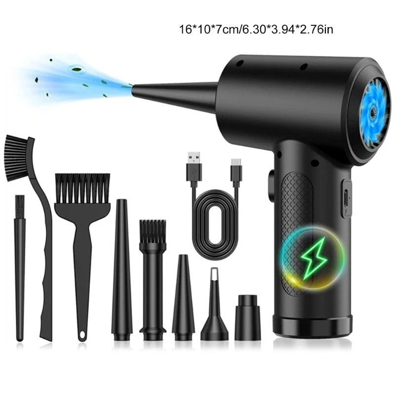 Kemoceng Udara Terkompresi Vakum Kemoceng Udara Listrik 50000RPM Tanpa Kabel