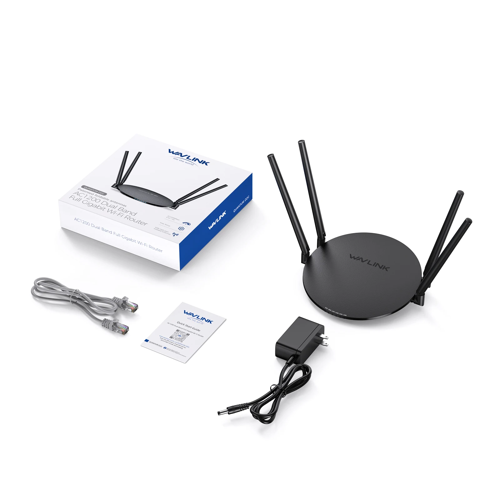 Wavlink AC1200 Dual Band Wi-Fi Router Gigabit Ethernet Router 5GHz&2.4Ghz Wireless WiFi Repeater WPS With 4x5dBi Antennas Home