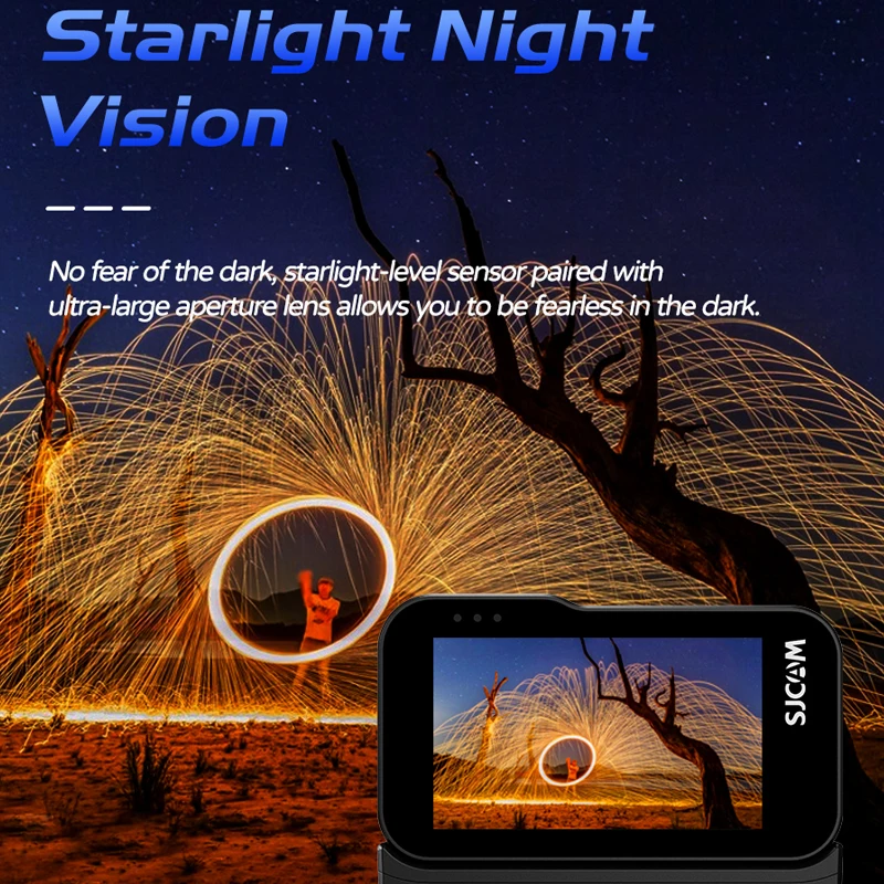 SJCAM SJ20 4K Anti-Shake Action Camera Dual Lens Waterproof 5G WiFi Touch Screen Motion Detection Multifunctional Sports Cam