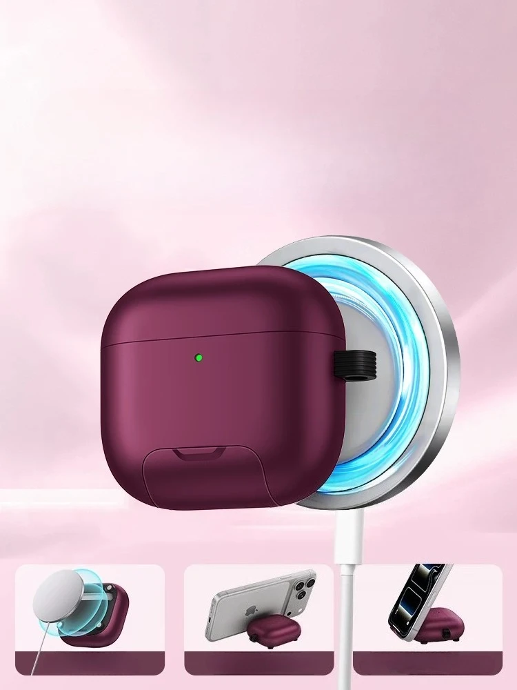 2026 for AirPods 5 4  Pro3 MagSafe Case Magnetic Lock Design[Built-in Phone Stand]Anti-Scratch Case for AirPod Pro3 Hard Case