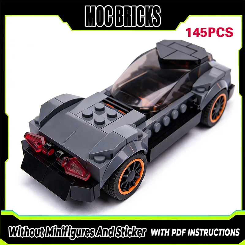 

Модель гоночного автомобиля MOC из строительных блоков: Технологичный конструктор с функцией стрельбы и торможения, подарок на праздники, набор для сборки детских игрушек