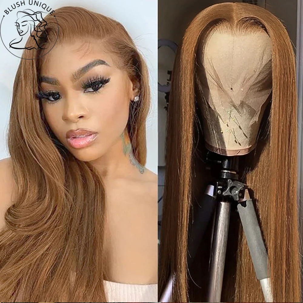 30 inch Honey Blonde Lace Front Wigs for Women Straight Synthetic Ginger Lace Front Wig Pre Plucked with Baby Hair Glueless Wigs