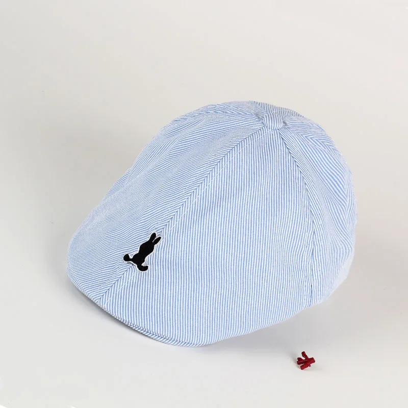 Baby Boy Hat Pure Color Striped Peaked Cap