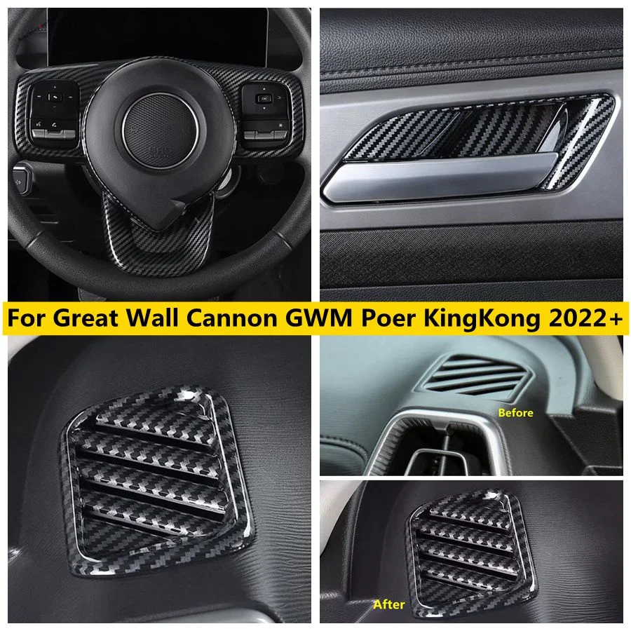 

Door Handle Bowl / Air Conditioning Outlet Vent / Steering Wheel Cover Trim For Great Wall Cannon GWM Poer KingKong 2022 2023