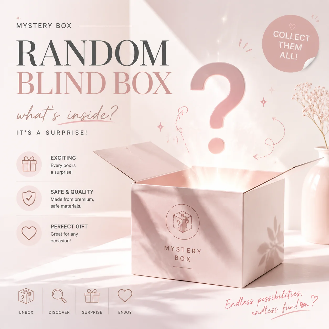 

Mysterious Surprise Gift Box - Exquisite random surprise blind box, random delivery of cool goods, experience the fun of unpacking, and harvest unexpected surprises