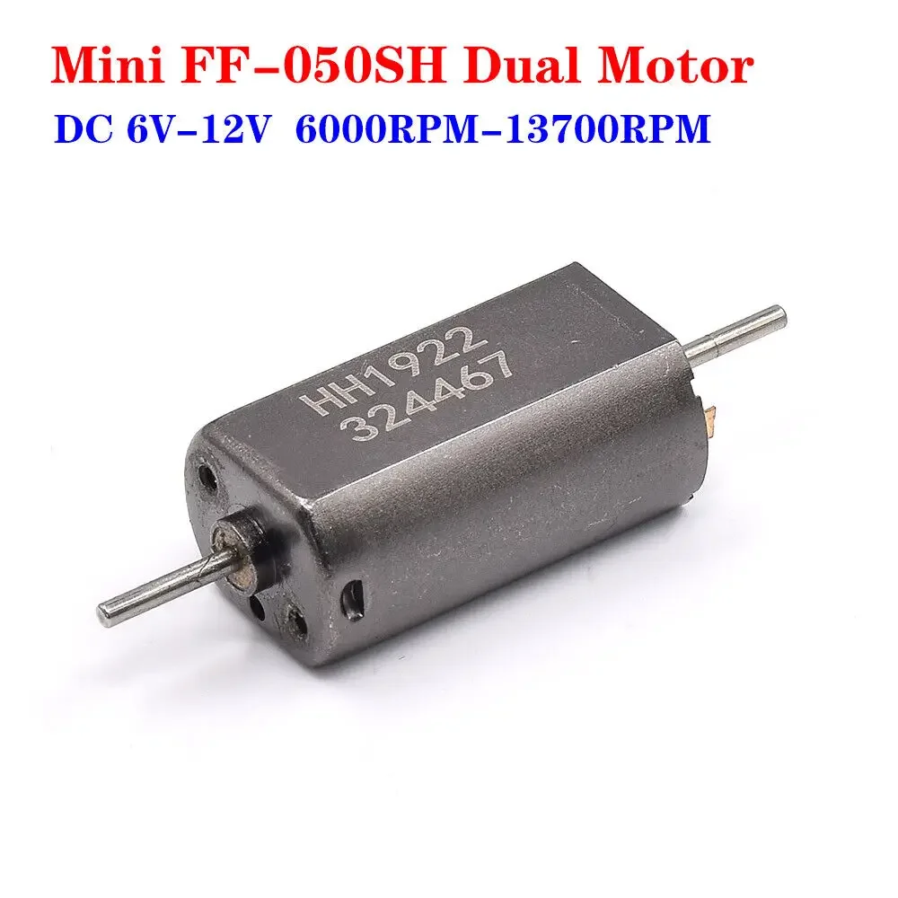 Micro FK-055 5-pole Rotor Motor High Speed Engine 1.5mm Dual Shaft DC 12V 13700RPM High Speed for HO Scale Model Railway Trains