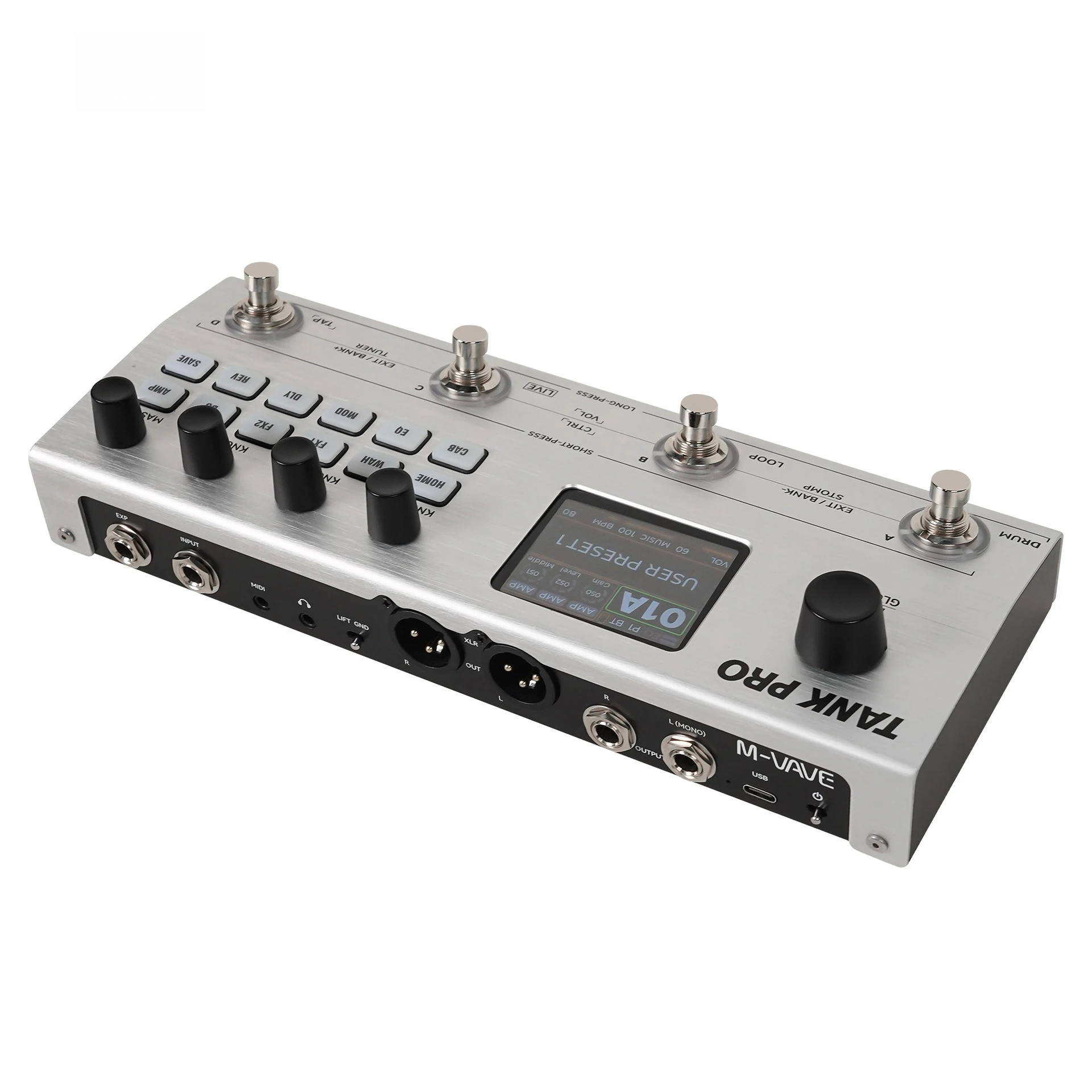 TANK PRO AI Neural Modeling Guitar Multi Effects Processor with IR Loading OTG Recording