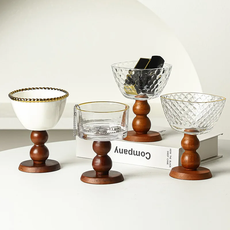 European-style Glass Vintage Goblet Champagne Wine Glass Fine Dessert Ice Cream Cup  Afternoon Breakfast Milk Mug Birthday Gift