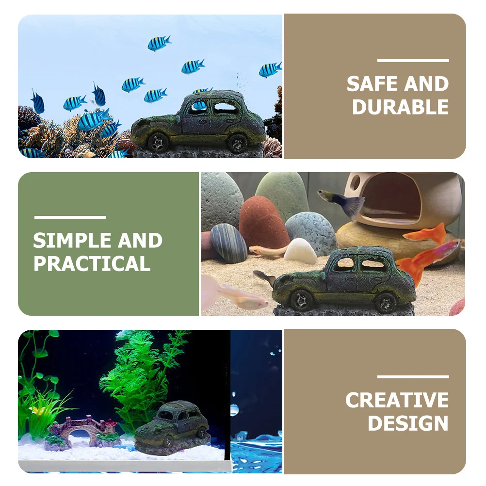 

Underwater Wreck Ornament Resin Hideout For Aquarium Fish Tank Decor Habitat Cave Shrimp Shelter Fish Spawn Cave