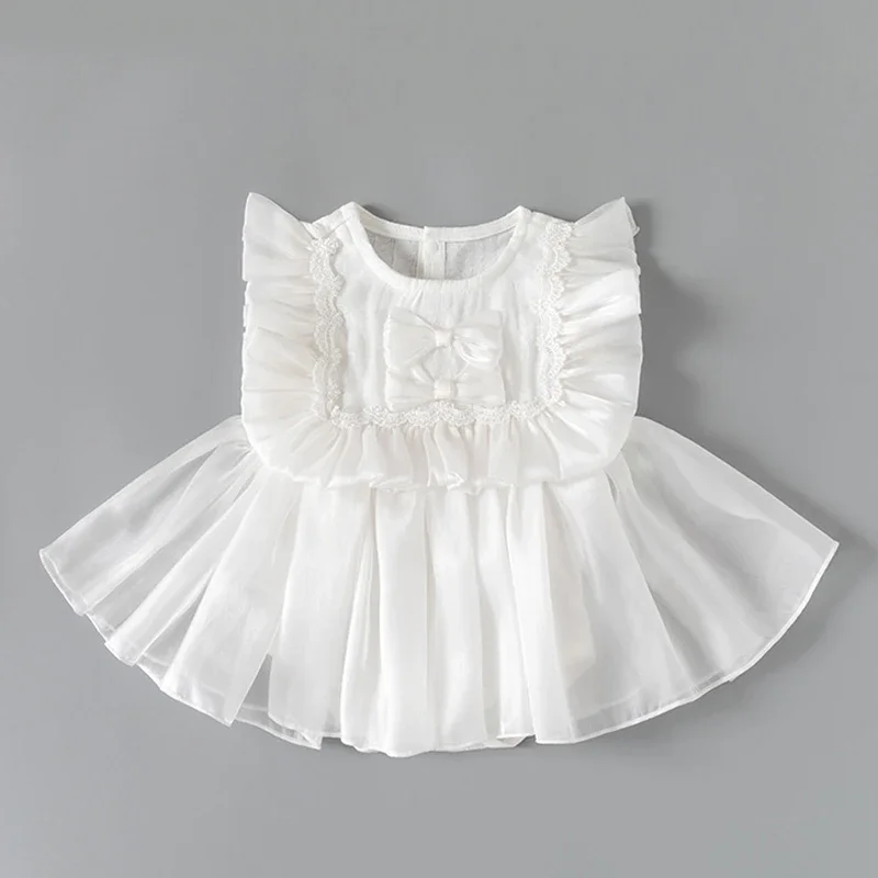 

2025 New Summer Toddler Baby Girls Jumpsuit Short Sleeved Cotton Splicing Newborn Baby Girls Romper 0-24M Baby Girls Clothing
