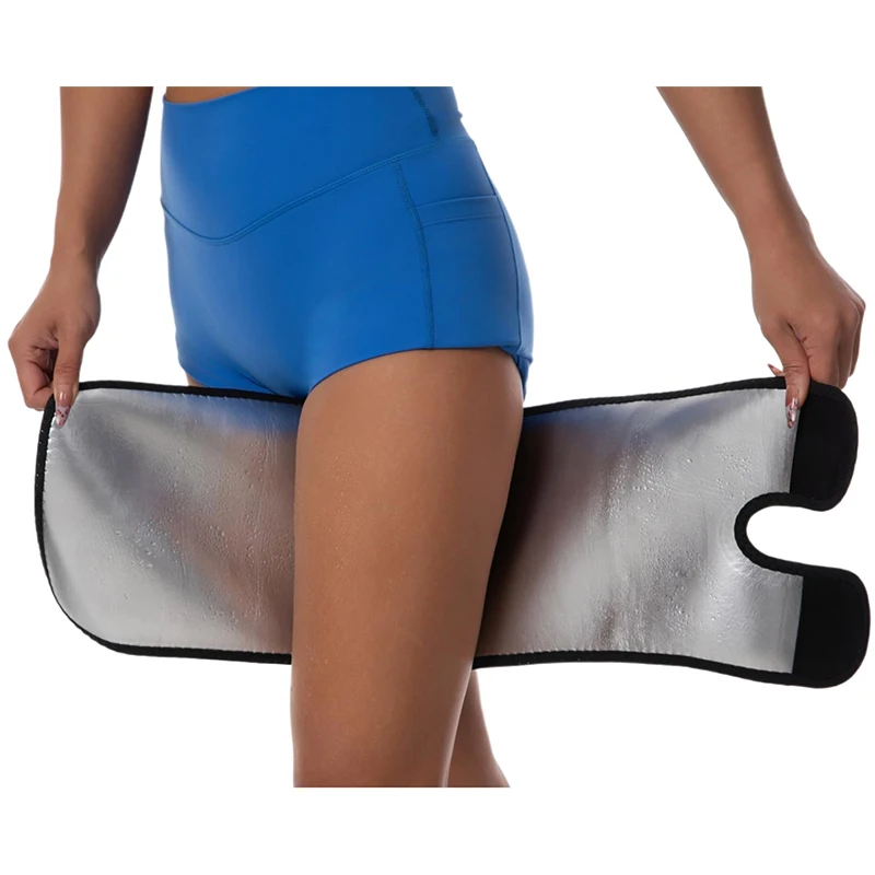 Afbeelding 4: Dames Sauna Beenzweetband Beentrainer Zweten Dij Shaper Verstelbare beenbeeldhouwen Compressie Sportbeenbeschermer