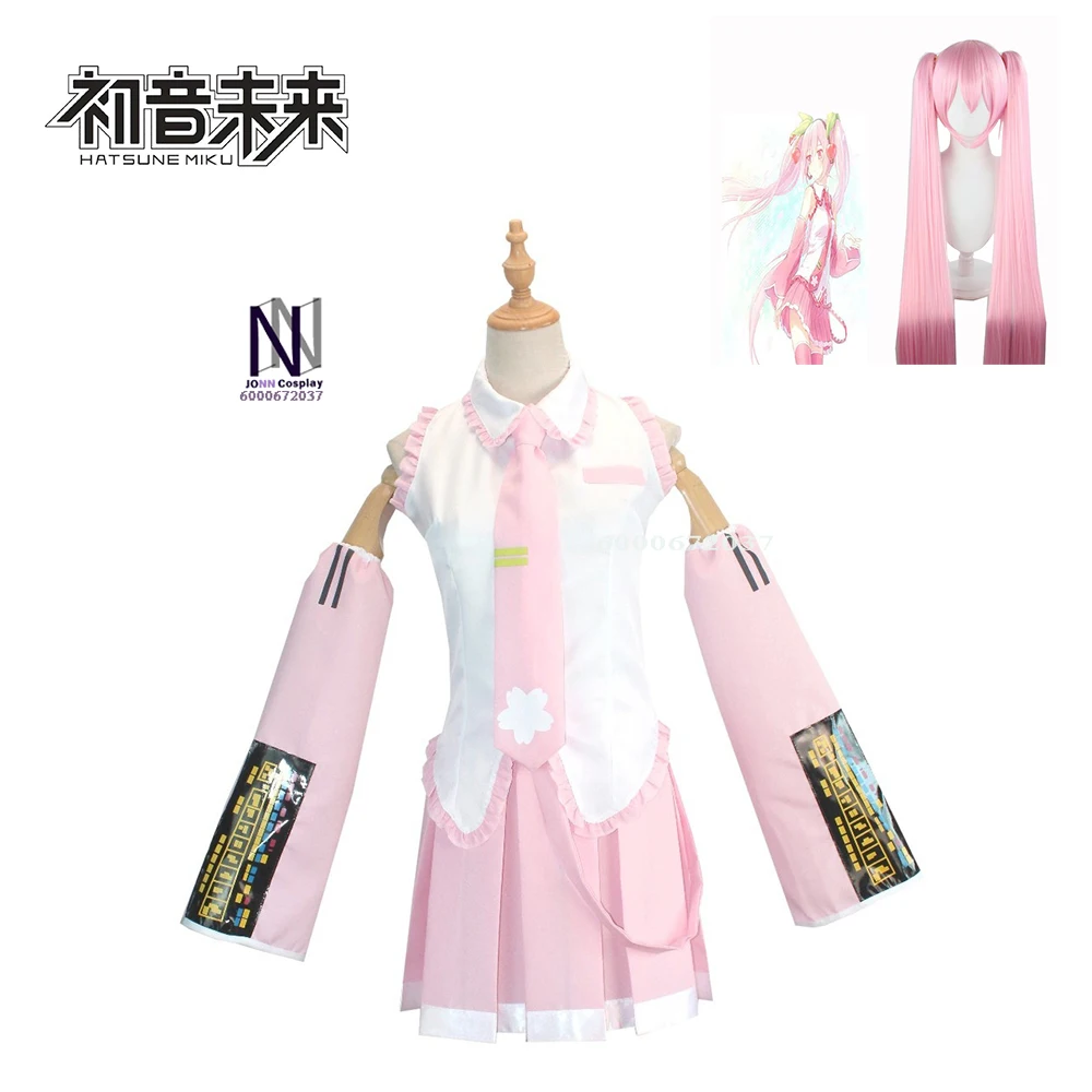 

Cosplay - Pink Sakura Cherry Spring Costume Set with Regular C Suit, Wig & Performance Suit for Girls