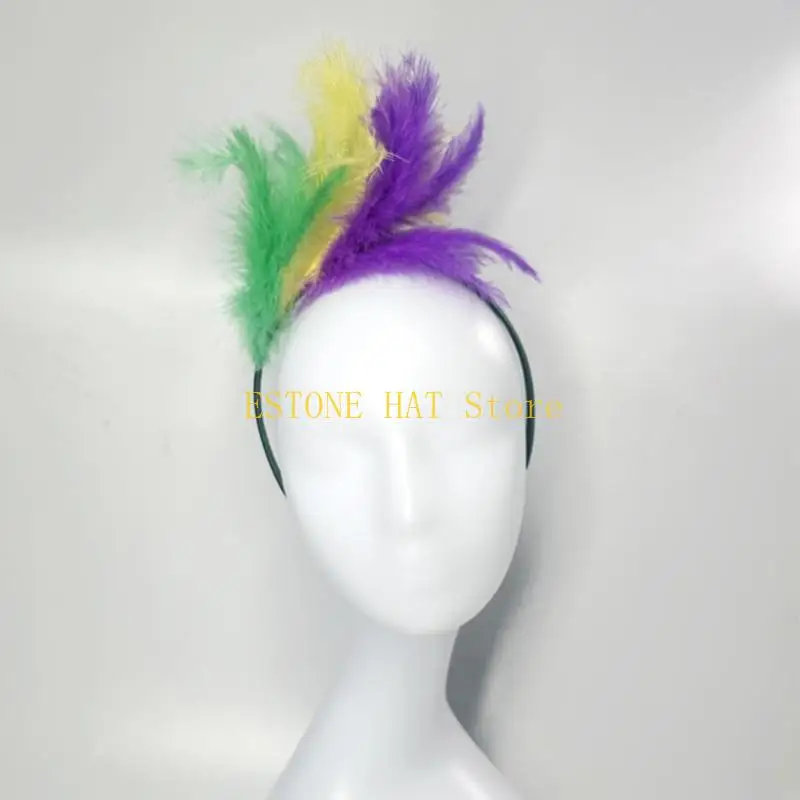 

49MF Mardi Gras Eyemask Mardi Gras Headband Mardi Gras Costume for Party Decorations