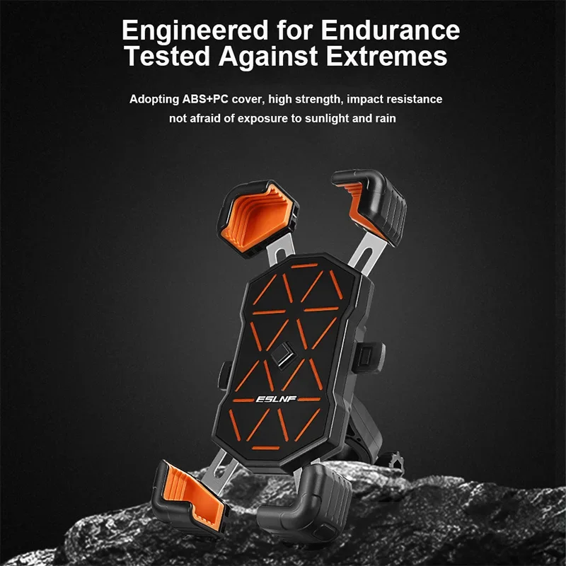 حامل هاتف آمن مقاوم للصدمات للدراجات النارية، حامل مقود عالمي للملاحة GPS على سكوتر الدراجة الإلكترونية على الطريق الجبلية #4
