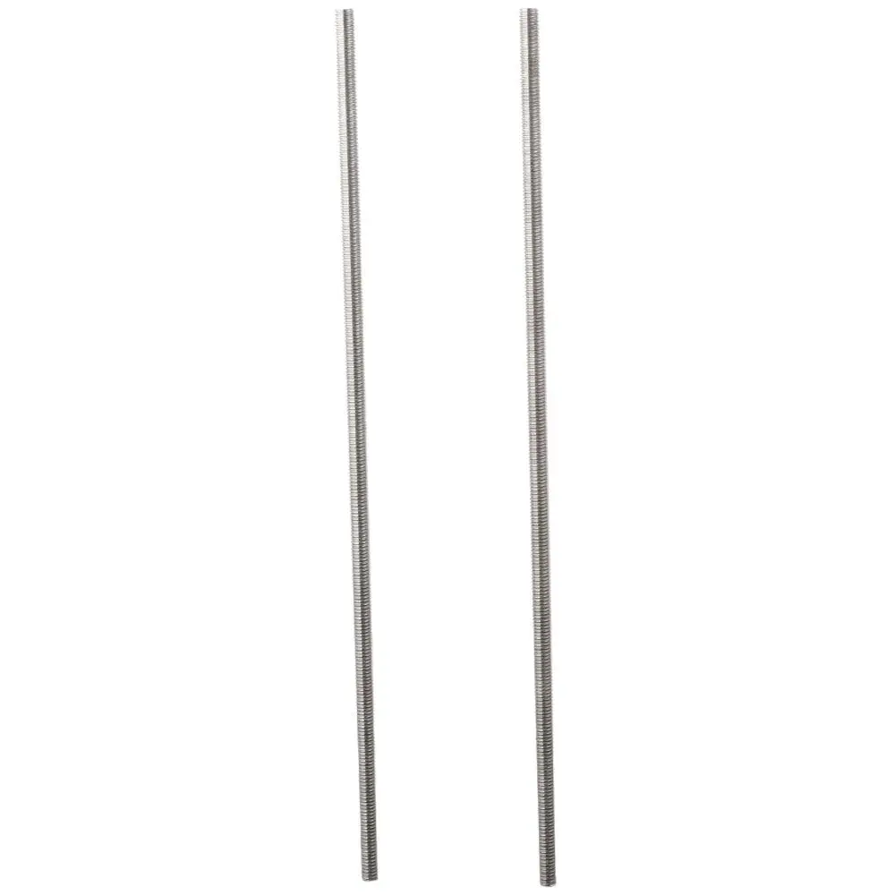 2 Pcs 304 Stainless Steel Fully All Threaded Rods M6-1.0 Long Threaded Screw Silver 250mm Length Thread Bar Studs Rods