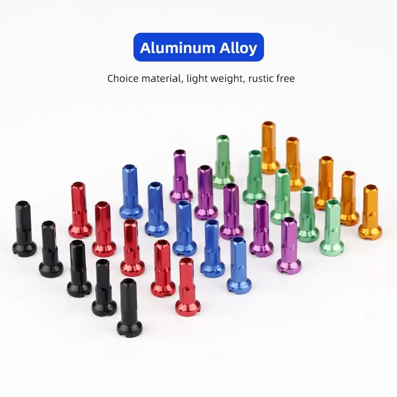 Super Light Aluminum Spoke Caps 14G 14mm CNC-machined Anodized Alloy Nipples MTB Road Bike Wheel Rim Brass Nuts Multi Colors