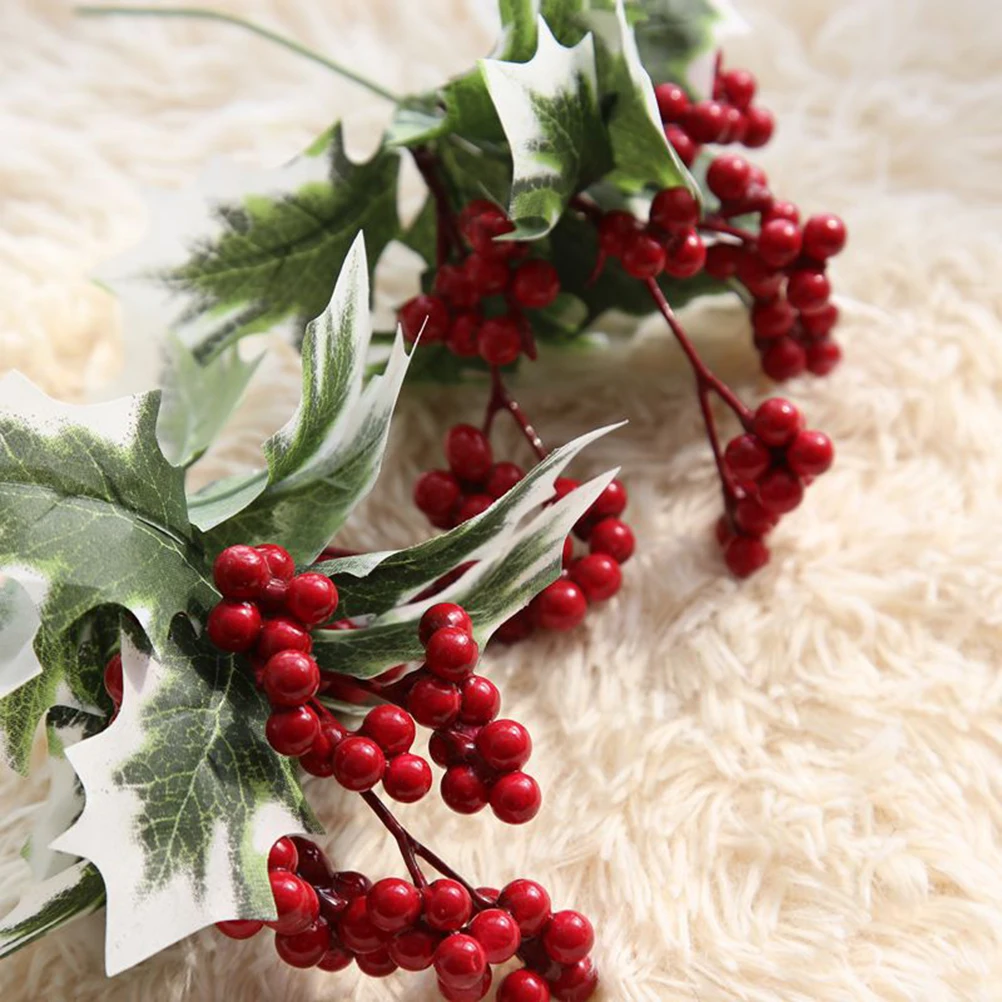 

3 Pcs Indoor Artificial Flower Decoration Christmas Berries Simulation Berry Jesus