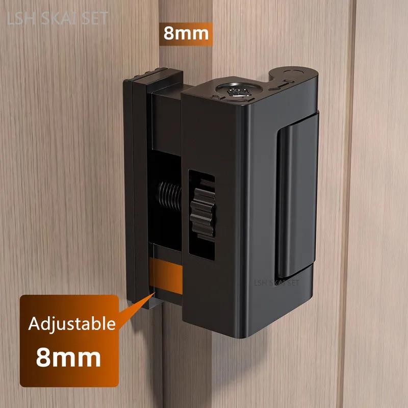 Aluminum Alloy Adjustable Door Latch Without Punching Holes Travel Portable Safety Door Stop Anti-theft Safety Latch Door Locks