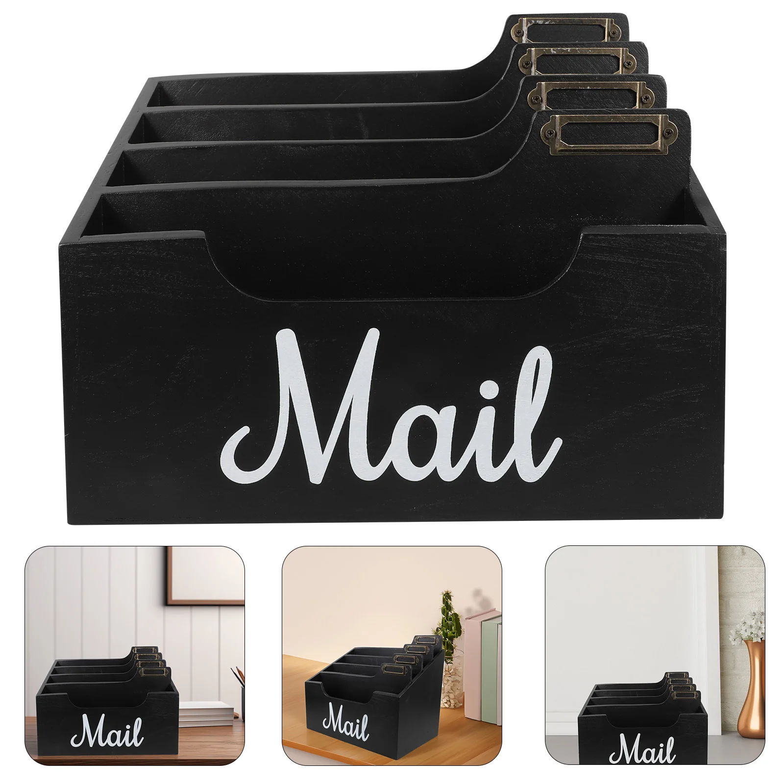 

Деревянный сортировщик почты, настольный органайзер, гладкая отделка, несколько отделений, офисный ящик для хранения бумаги для писем, держатель для конвертов