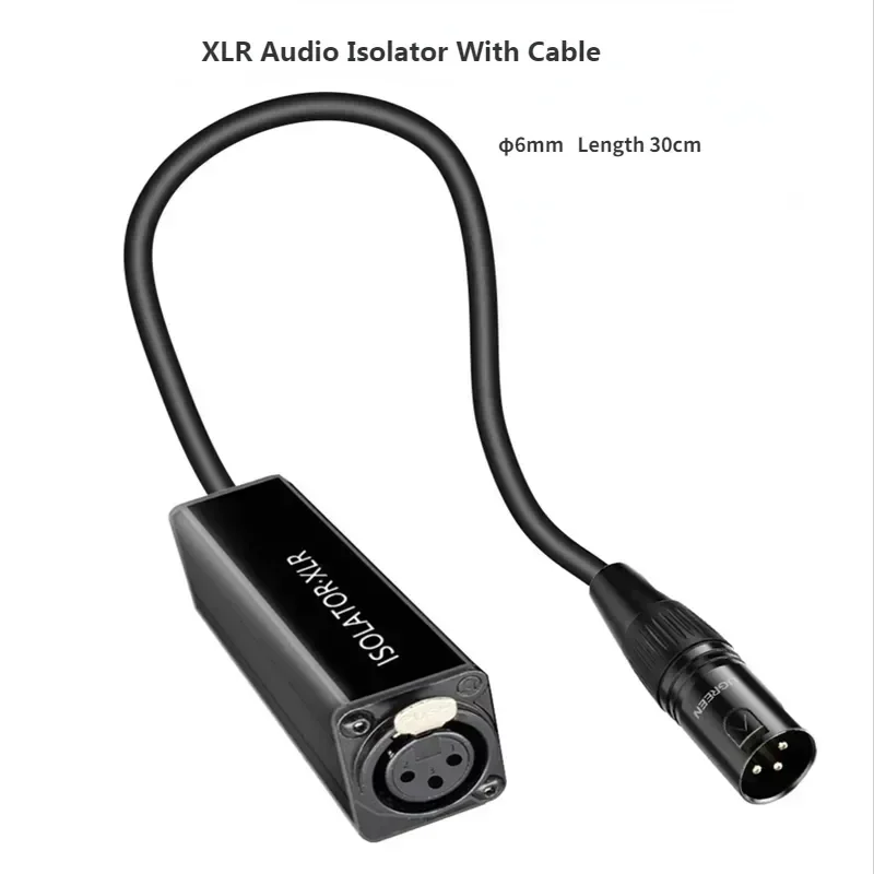 El aislador de cable de audio XLR elimina el aislador de audio del bucle de tierra de ruido elimina el ruido