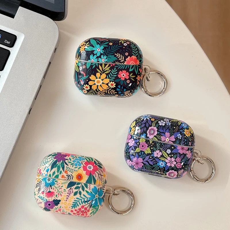 colorful flower Shell For Samsung Galaxy Buds 3 / buds 3 Pro / 3FE Case Silicone earphone cover For Galaxy Buds3 case
