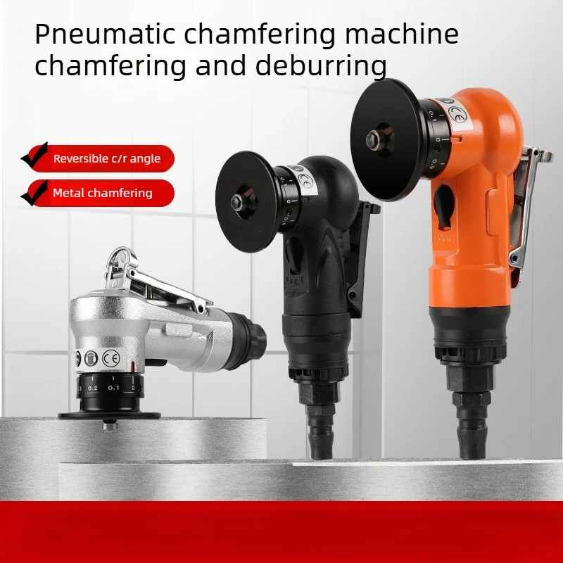 Pneumatic Handheld  Chamfering Machine 45 Degrees C Angle R Angle Burr Woodworking Edge Banding Mini Small  Chamfering