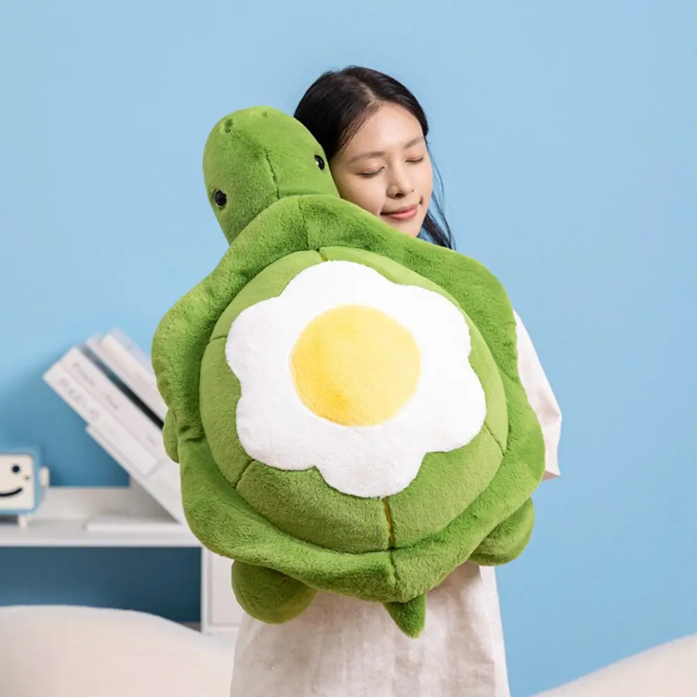 

Children's Toys Fluffy Poached egg Tortoise Plush Toys Soft Cartoon Turtle Stuffed Doll Cute 35cm Turtle Animal Doll Car Decor