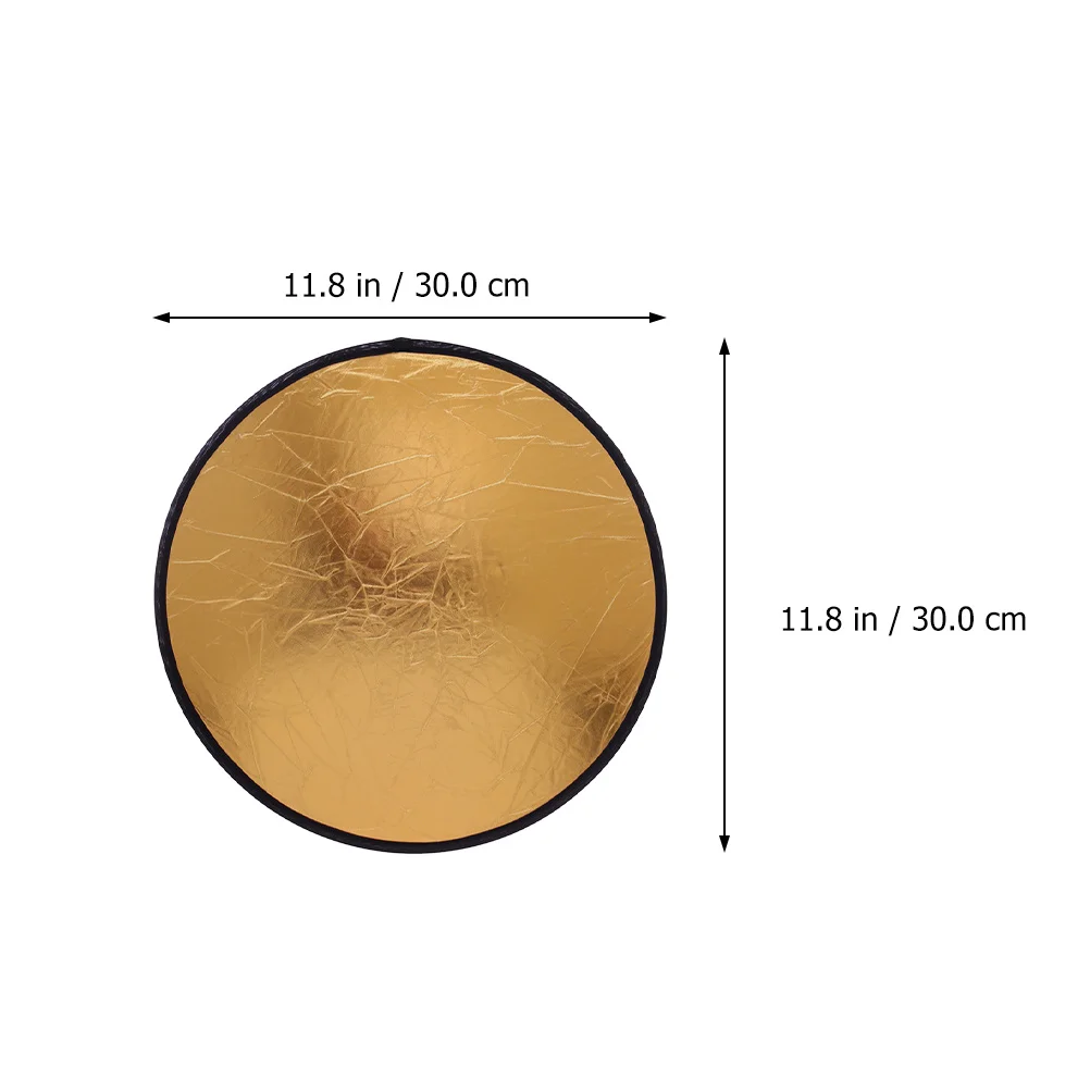 2Pcs Photography in 1 Gold Silver Light Reflecting Disc Portable for Outdoor Indoor Shooting Studio Use