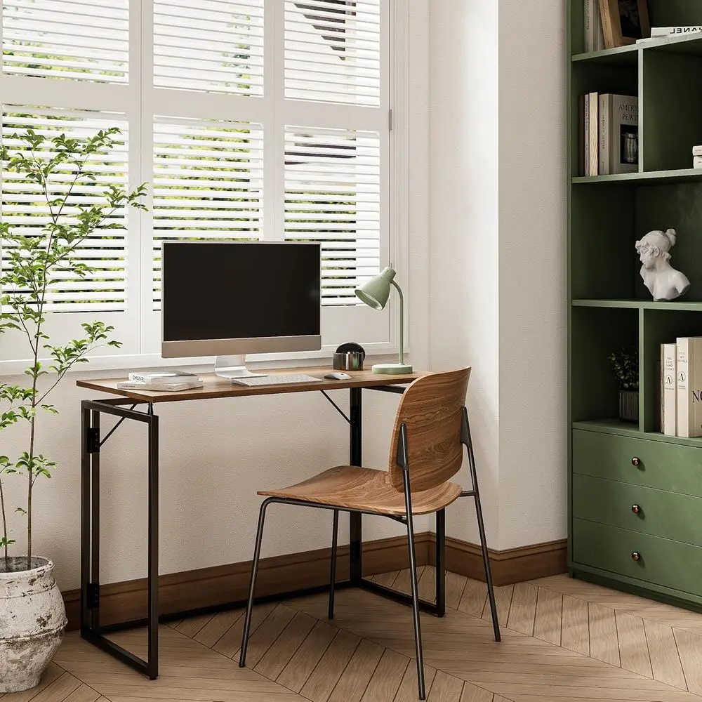 Compact 30 Folding Desk - Portable, Space-Saving Desk for Small Spaces, Ideal for Crafting, Writing, Studying, and Work