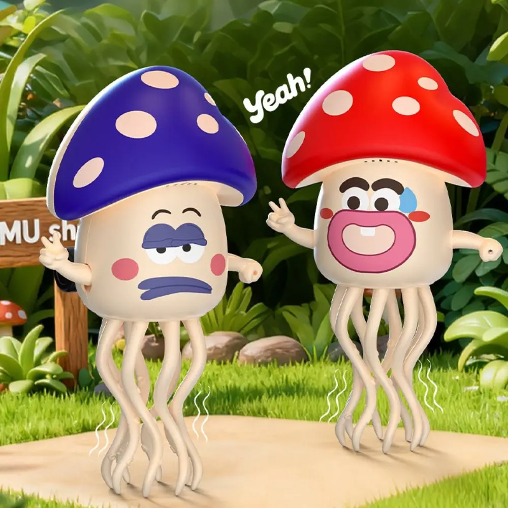 

Интерактивная игрушка-осьминог из пластика с головой-грибом, танцующая, ползающая, подвижная, коллекционная