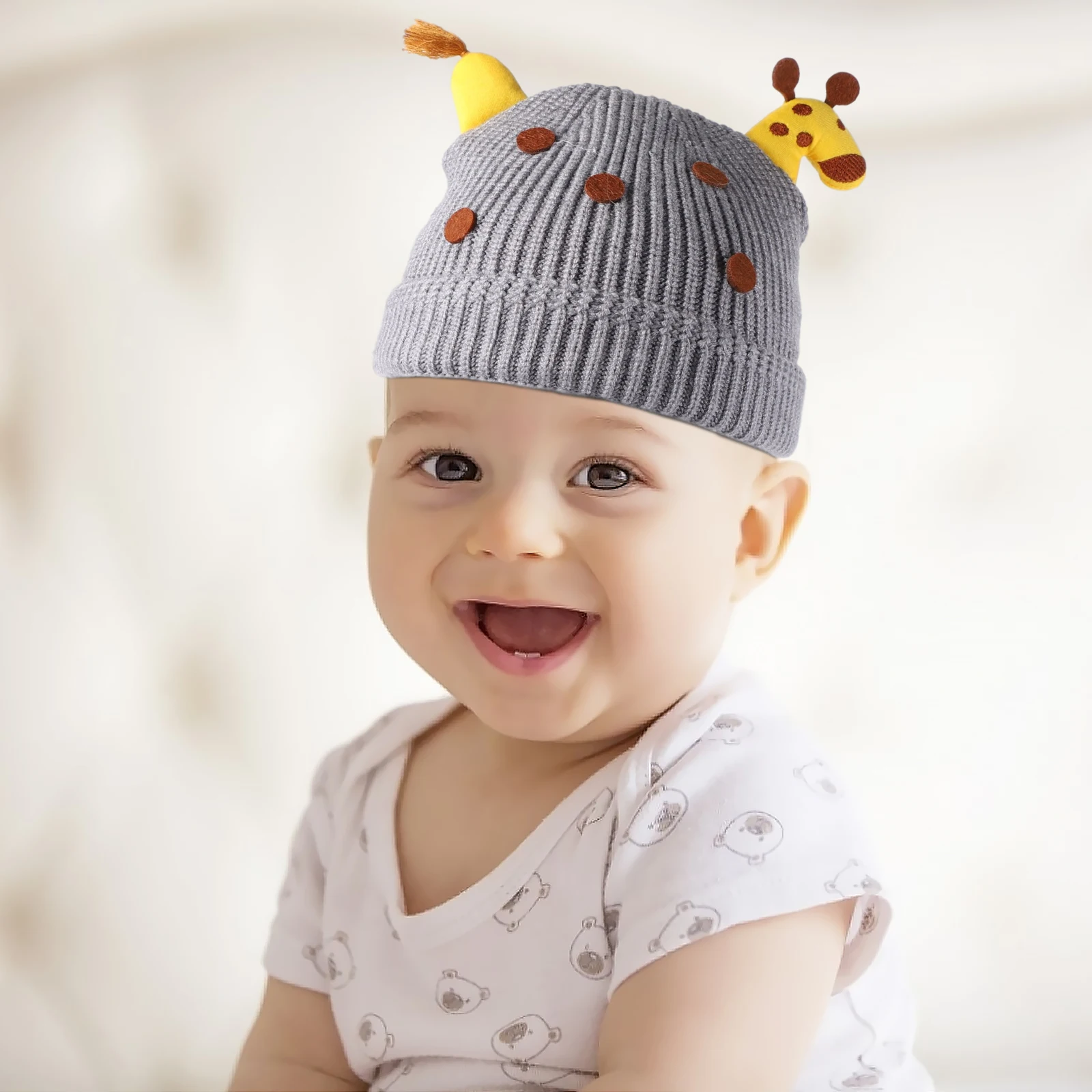 

Giraffe Wool Cap Knitted Hats for Winter Yarn Warm Beanie Men Women Soft Premium Material Durability Fashionable Hat Perfect