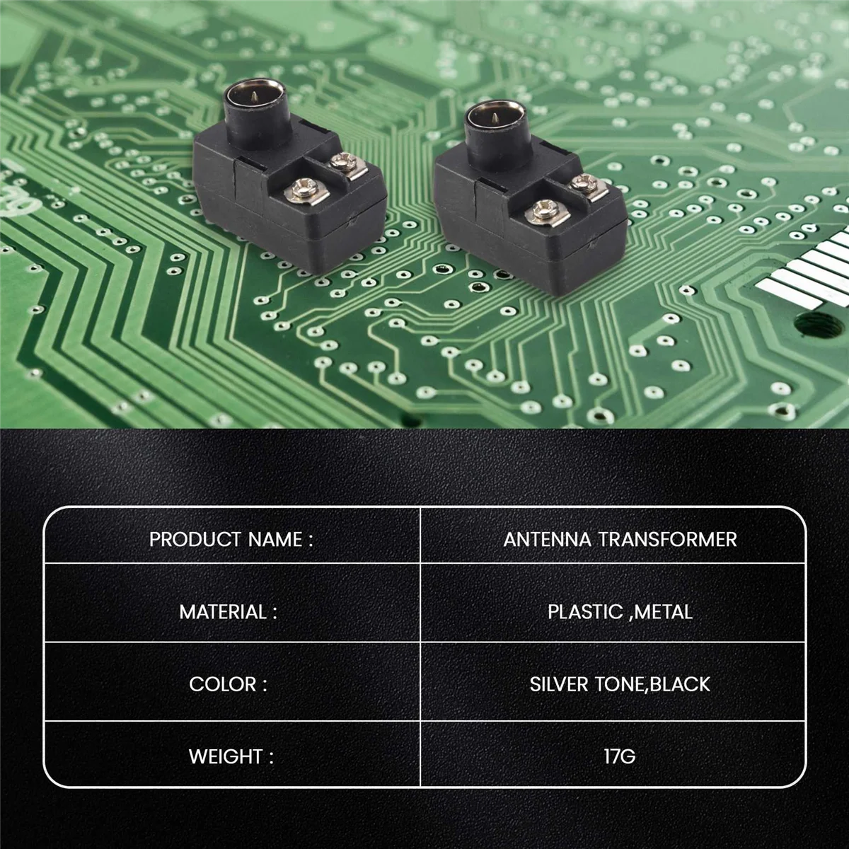 A98T 2 x push-on antenne bijpassende transformator 300/75 Ohm TV F coaxadapter