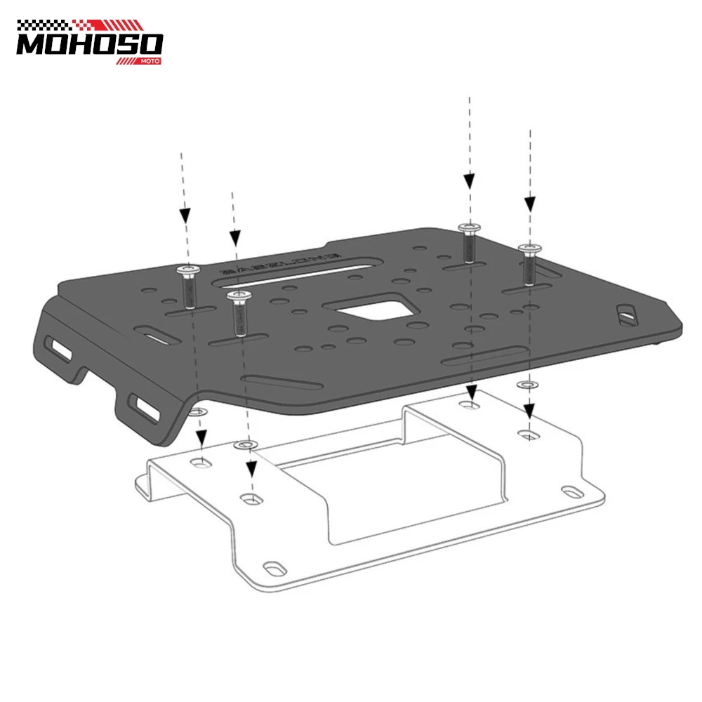 Para ducati multistrada v4 s completo 2022 2023 2024 motocicleta traseira bagageiro caso transportadora caixa superior suporte suporte