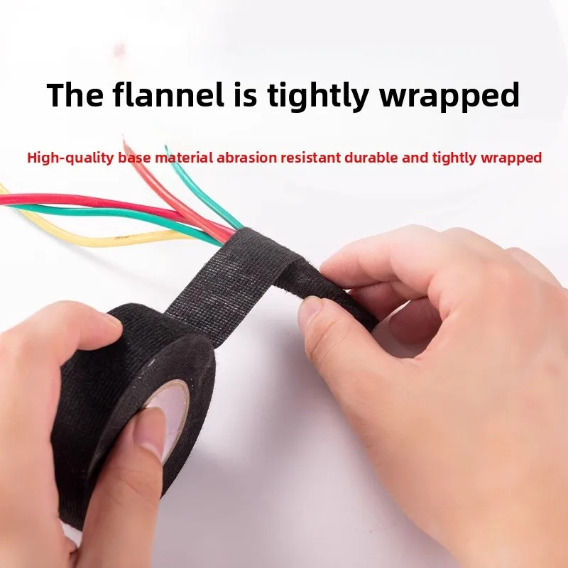 

Бархатная клейкая лента для жгутов проводов. Черная высокопрочная термостойкая тканевая основа. Декоративная прочная лента.