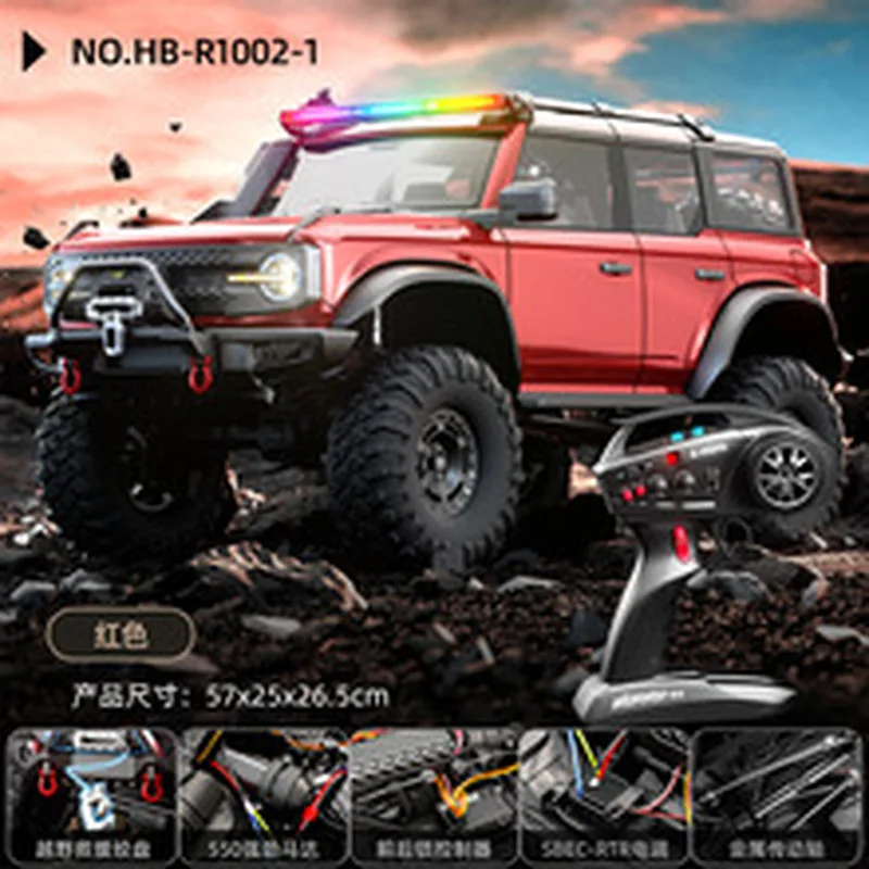 

R1001 Модернизированный внедорожник True Ford Wrangler/Wrangler для скалолазания 1:10 Профессиональный RC 4WD RC автомобиль с дистанционным управлением