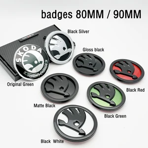 ABS -Auto -Emblem zur Abdeckung, vordere und hintere Logo des Kofferraums, Skoda Fabia 1, 2, Octavia A7, RS, Superbo, Fast, Yeti, Karoq Vision, 80 mm, 90 mm, Vision, 1PC 12 Hauptverkäufe LED Kombi Lighthouse - №11