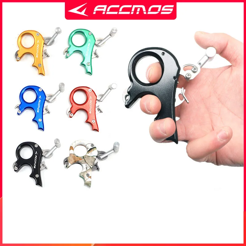 Handheld Aluminum Alloy 3finger Automatic Grip Caliper Release Aid Thumb Trigger Archery Compound Bow Shooting Hunting Acccessor - view 5
