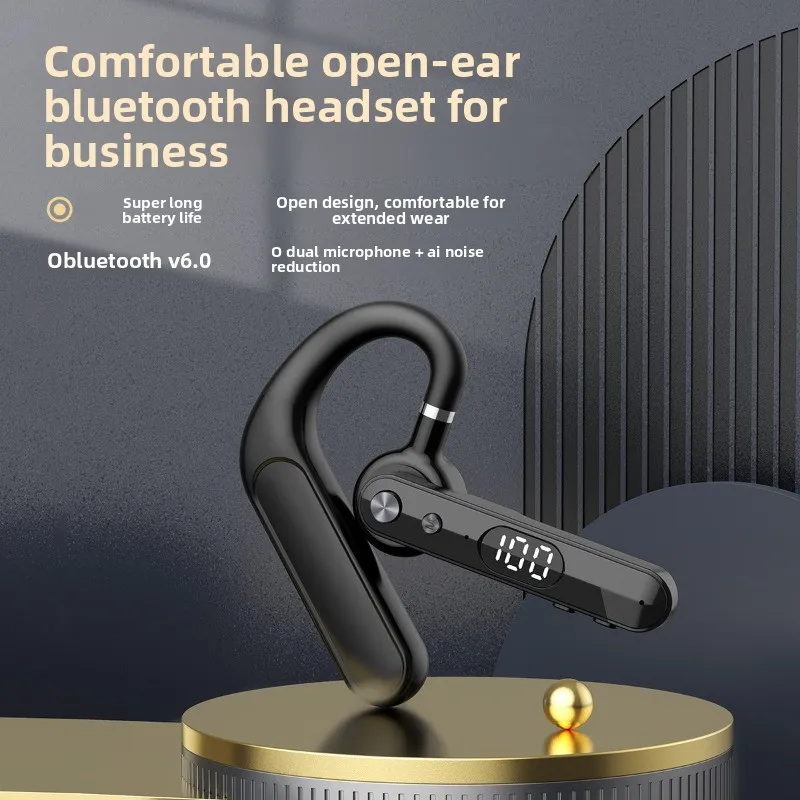 

F10 Bluetooth headset ear-mounted 6.0 wireless long-life non-in-ear dual-microphone call noise reduction sports headset