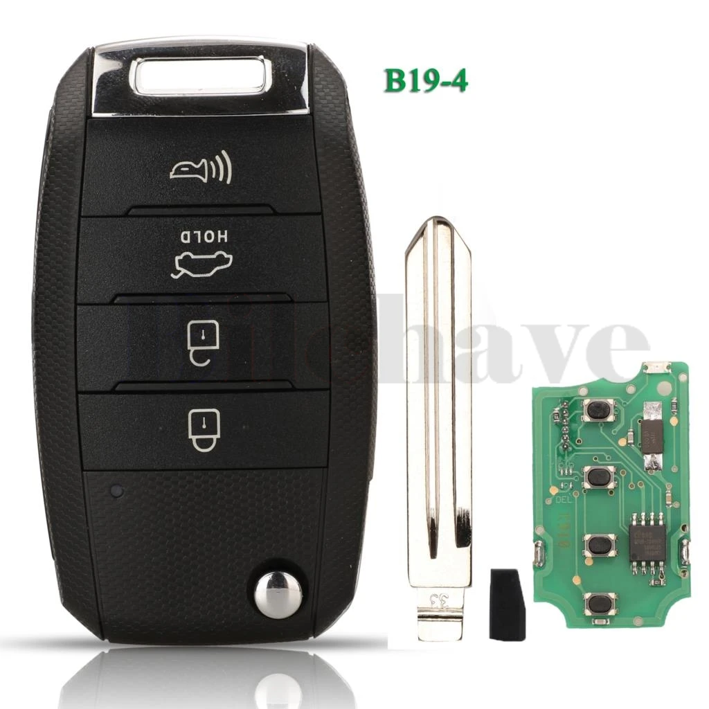 

jingyuqin 4 Buttons B19-4 KD Universal Remote Car Key B-Series Fob For KD900 MINI KD URG200 Control Key Replacement