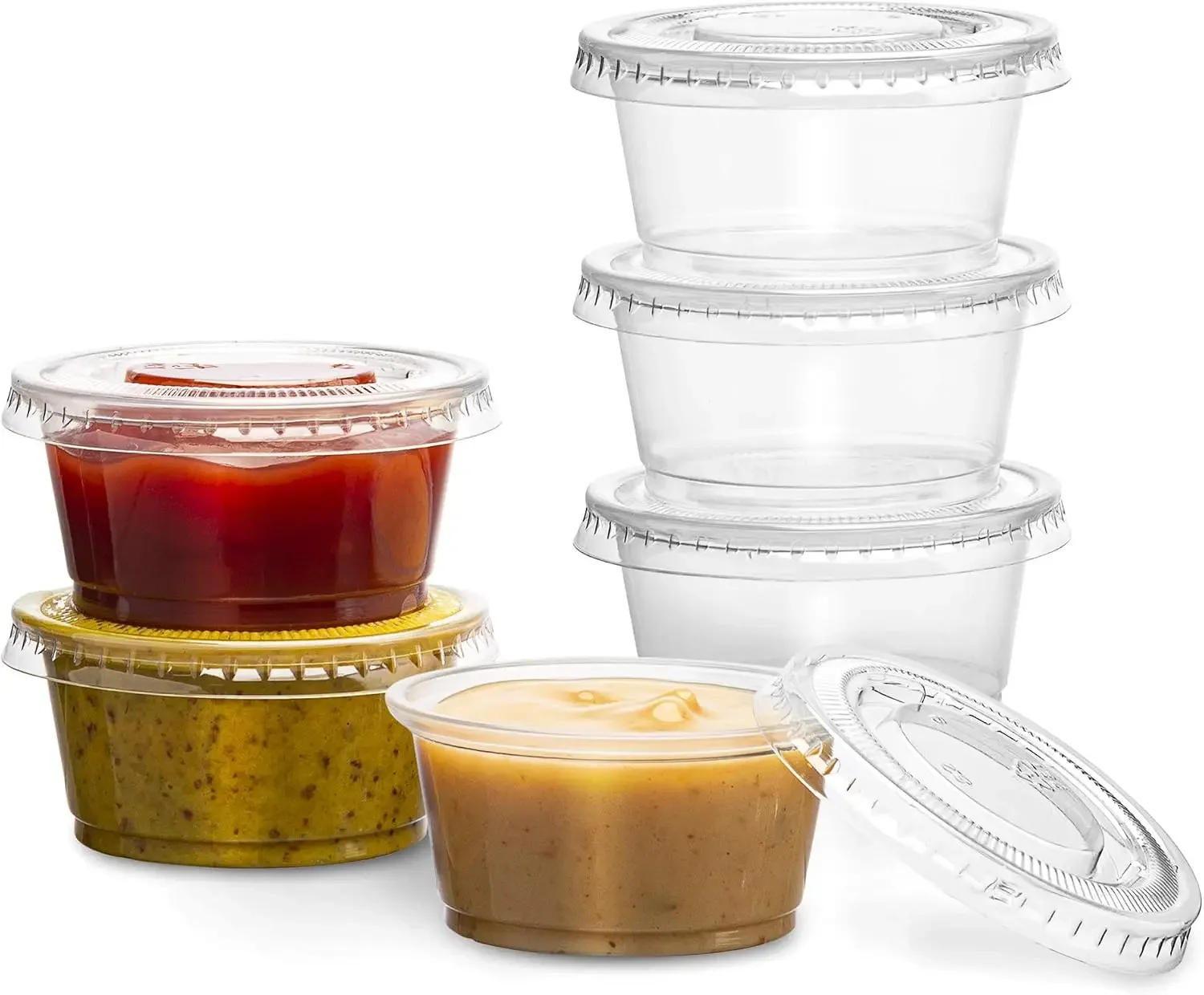 50/100set 300ml 10oz Disposable Clear Plastic Bowls With Lids, Transparent Food Containers for Cake Snack Pudding Party Serving