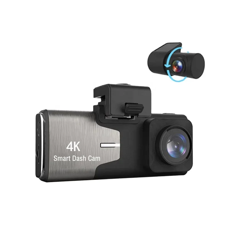 

4 Inch Car DVR 4K mini dual camera dash cam Wifi GPS FHD 3840*2160P car dash camera vedio Recorder front and rear with app
