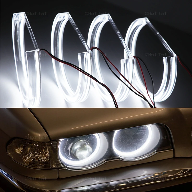 

146mm+131mm White 131mm*4 318is 320i 323i LED Crystal Angel Eyes Halo Rings for BMW 3 5 7 series E36 E38 E39 E46 M3