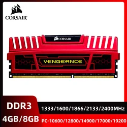 CORSAIR-Kit de memoria Vengeance LPX DDR3, 4GB, 8GB, 2400MHz, 2133MHz, 1866MHz, 1600MHz, 1333MHz, 240Pin DIMM, 1,5 V, PC-19200, 17000