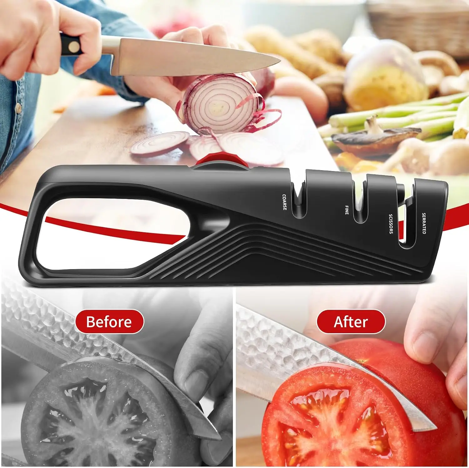 15/20°Rolling Blade Sharpener Set Diamond Grinding Disc Jade Fine Sharpening Non-slip Base Kitchen Sharpening System With Box