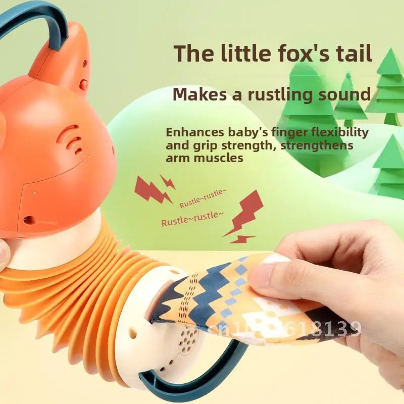 Fox accordion caterpillar baby early education simulation instrument music soothing toy hand eye coordination ability