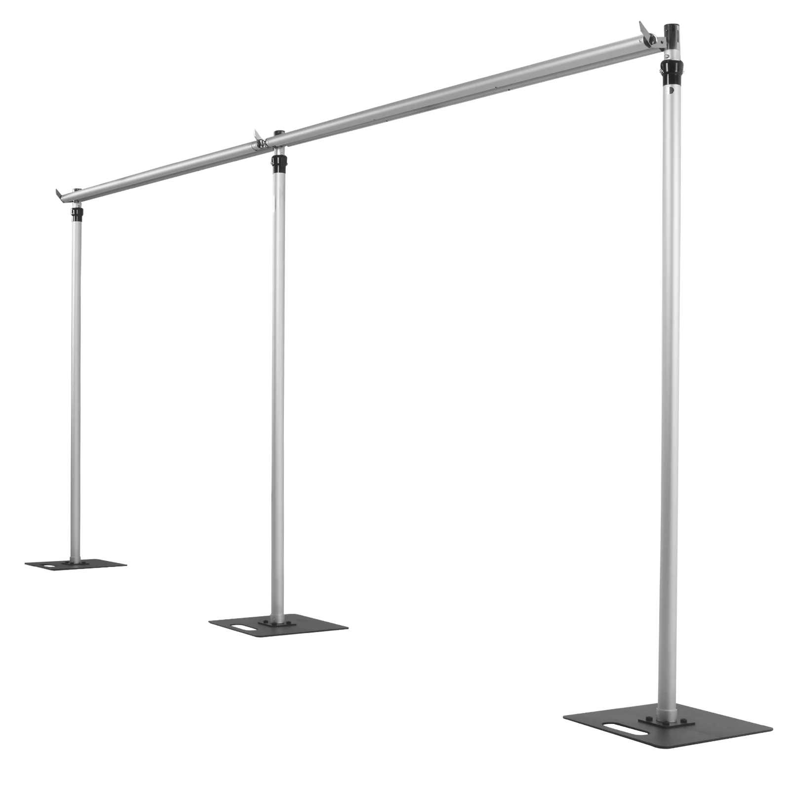 

Комплект для фотозоны: Стойка-держатель для фона 118x236 дюймов с двойной перекладиной и металлическим основанием, регулируемая по высоте, для церемоний, вечеринок, свадеб, видеостудий