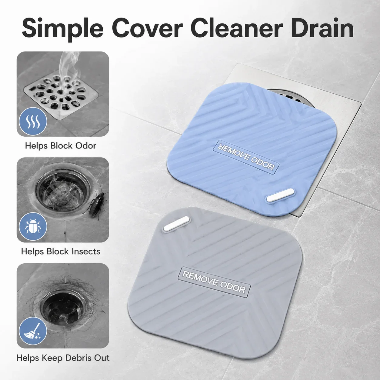 Anti Odor Floor Drain Deodorant Pad Toilet Pad Bathroom Anti Odor Sewer Deodorant Cover Water Stopper Bathroom Products