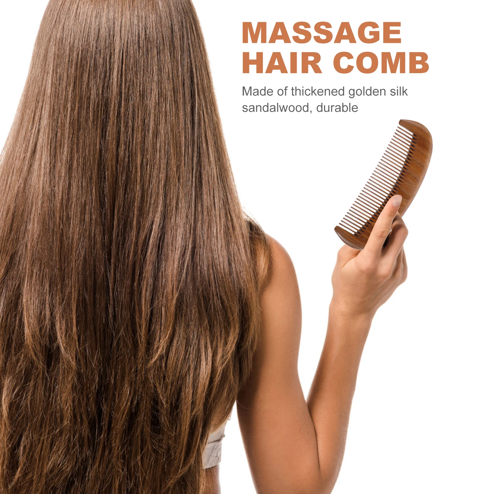 

Moon Shape Carved Massage Verawood Hair Comb Natural Wooden Scalp Massager Anti-Breakage Portable Wood Comb For All Hair Types