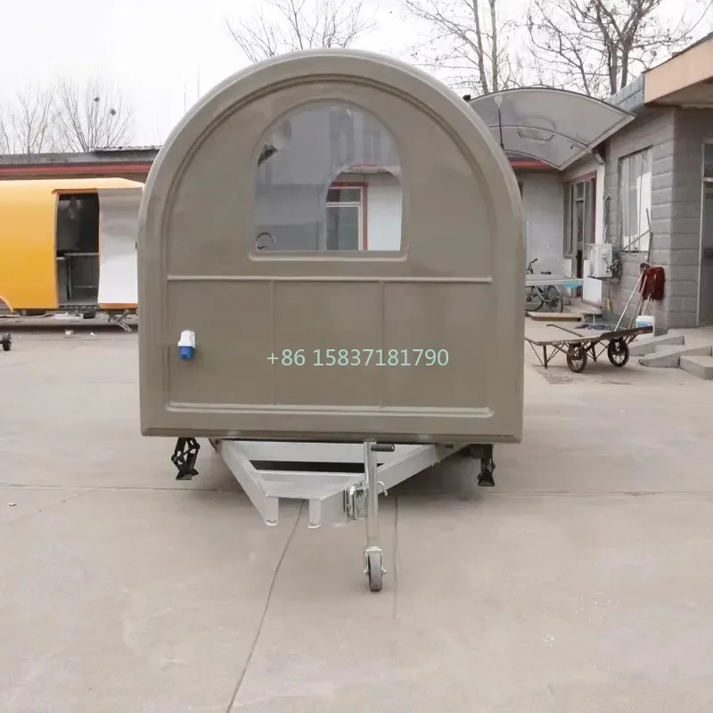 High Quality Mobile Food Truck Trailer Multifunctional Electric Driving Food Street Dining Car Outdoor Mobile Wheel Food Truck