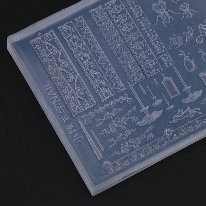 سيليكون 3D الخيال الفرنسية الدانتيل مسمار العفن مسمار الفن الديكور DIY تصميم شفاف مانيكير قالب الحلو فراشة مسمار العفن